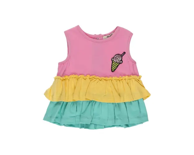 Top cu volane PANCO - Surf Up, multicolor, pentru fetite