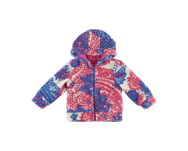 Jacheta Teddy multicolora PANCO - Flexible, Albastru Electric Roz, pentru fetite