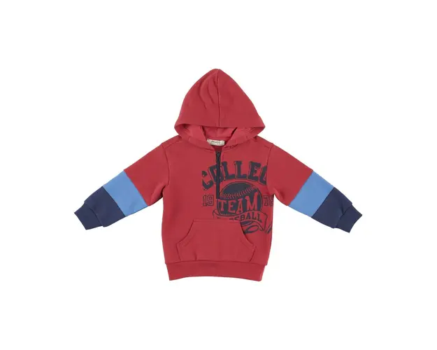 Hanorac cu gluga PANCO - Athletic Team, Rosu, pentru baietei