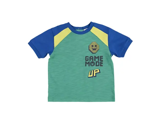 Tricou PANGO - Game Mode, Verde si Bleumarin, pentru baietei
