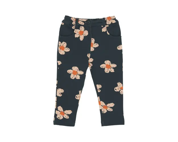 Pantaloni cu imprimeu floral PANCO - Good Day, Negru, pentru fetite