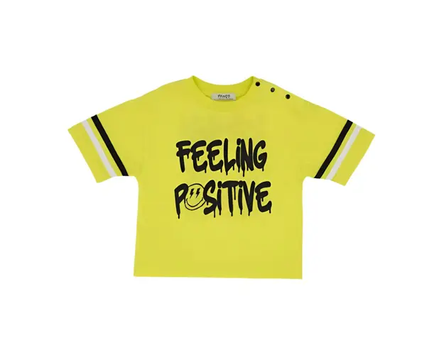 Tricou Fun Crew PANCO - Feeling Good, Galben Fosforescent, pentru baietei