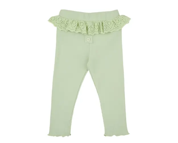 Colanti cu volan din dantela PANCO - Essential, Menta, pentru fetite