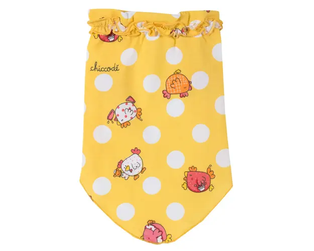 Bandana copii Chicco, jerse alb cu galben, 4433