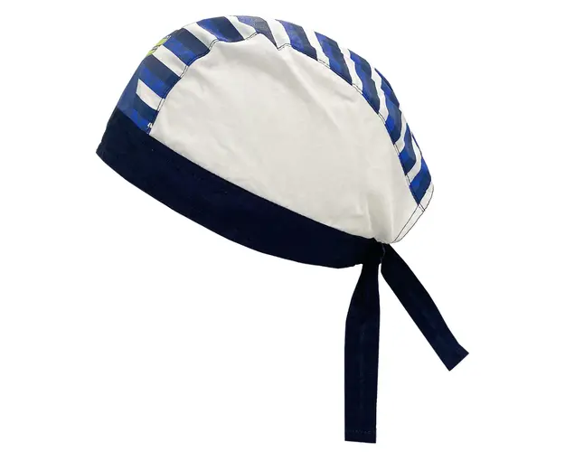 Bandana copii Chicco Bich, alb cu bleumarin, 00833