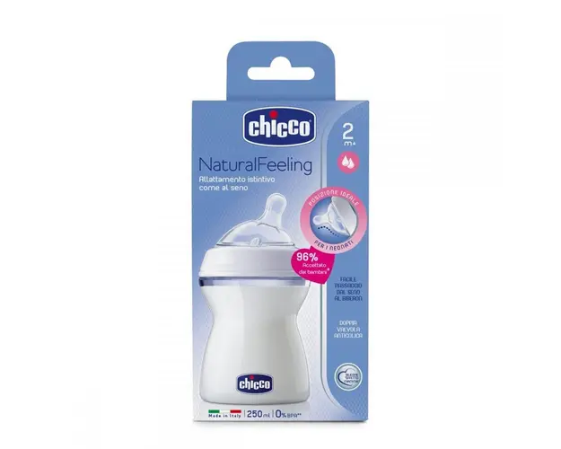 Biberon Chicco STEP UP, 250ml, t.s., flux mediu, 2luni+, 0%BPA