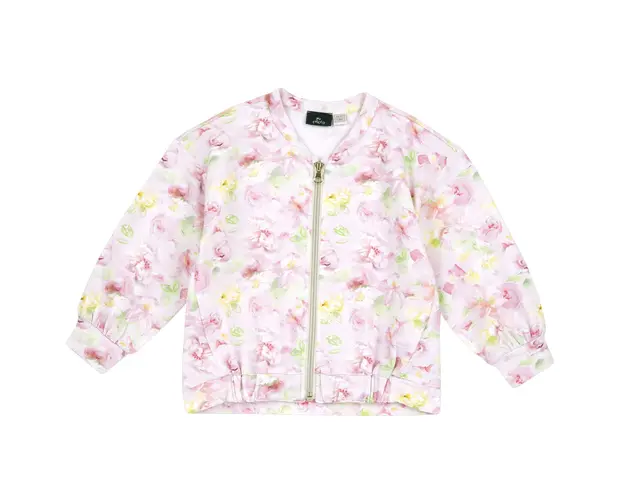 Cardigan copii Chicco cu fermoar, alb cu roz, 05741-66MC