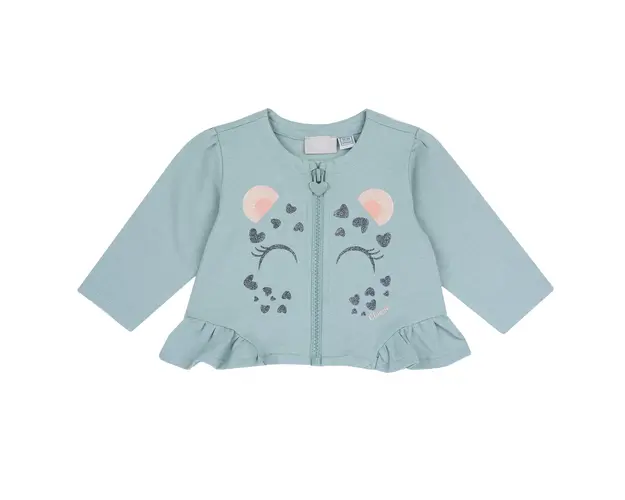 Cardigan copii Chicco cu fermoar, Verde deschis, 05588-66MFCO