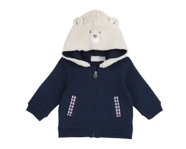 Cardigan copii Chicco cu gluga, albastru inchis, 07553-67MFCO