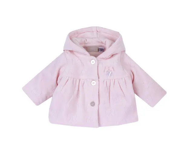 Cardigan copii Chicco cu gluga, velur, roz, 02788-65MFCI
