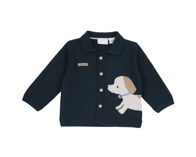 Cardigan copii Chicco tricotat, Albastru Inchis, 05849-66MFCO