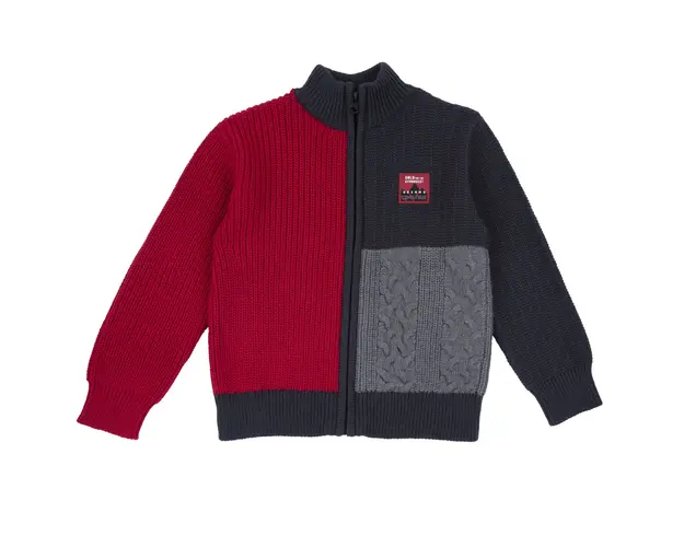 Cardigan copii Chicco tricotat, gri inchis, 07372-67MC