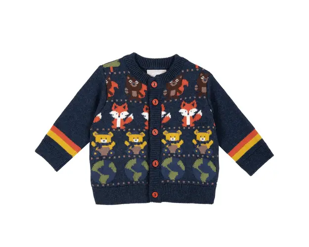Cardigan copii Chicco, tricotat, albastru, 96141