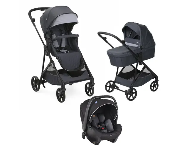 Carucior copii 3 in 1 Chicco Seety, BostonGrey (Gri), 0luni+