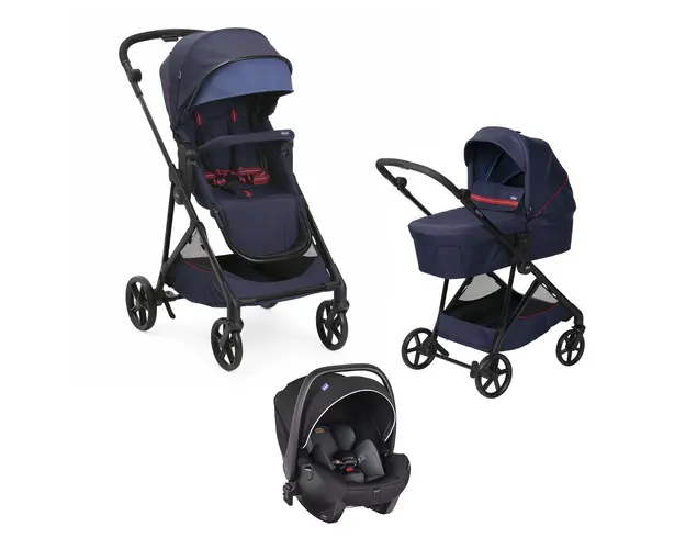 Carucior copii 3 in 1 Chicco Seety, OxfordBlue (Albastru), 0luni+