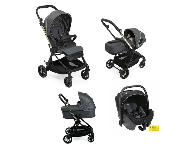 Carucior copii 4 in 1 Chicco One4Ever Special Edition, City Map Re_Lux, Kory Plus ISize, de la nastere la 22Kg