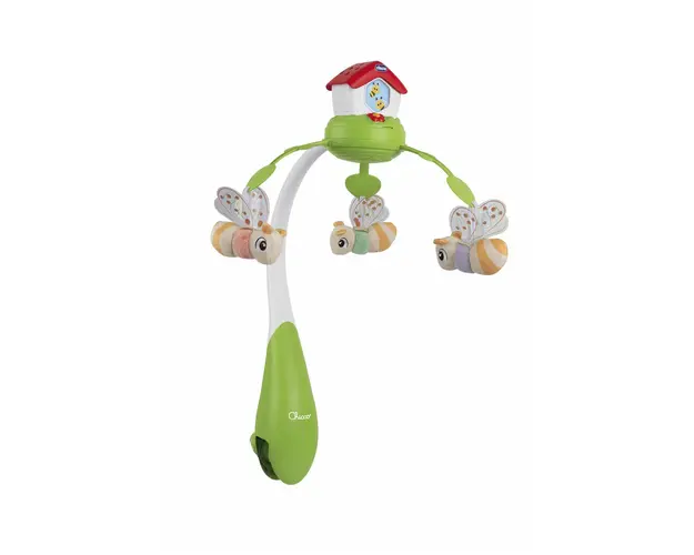 Carusel muzical 3 in 1 Chicco Stupul albinutelor cu proiectie, 0 luni+