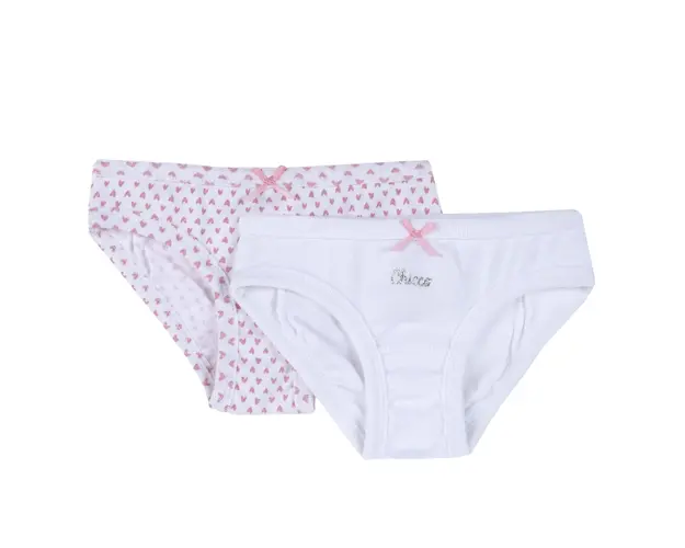 Chilotei fetite Chicco, set 2 buc, alb cu roz, 11490