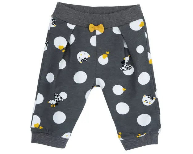 Pantaloni copii Chicco, gri cu model, 08892-65MFCO