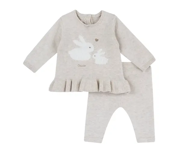Costumas copii Chicco, bluza si colanti, bej, 75897-67MFCO