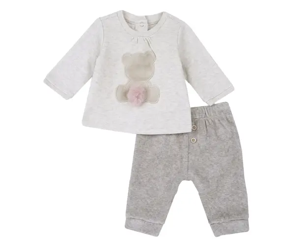 Costumas copii Chicco, bluza si pantaloni, bej, 75909-67MFCI