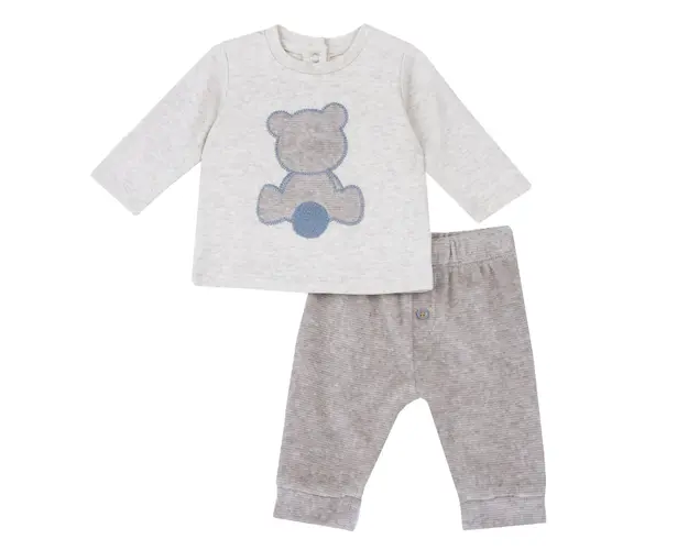 Costumas copii Chicco, bluza si pantaloni, bej, 75908-67MFCI