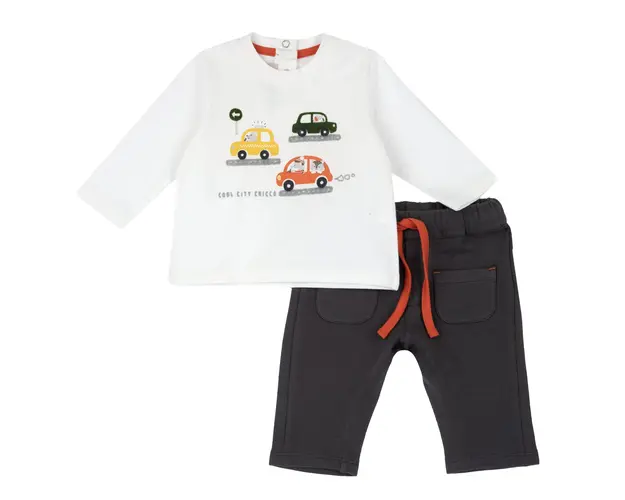 Costumas copii Chicco, bluza si pantaloni, gri inchis, 75773-67MFCO