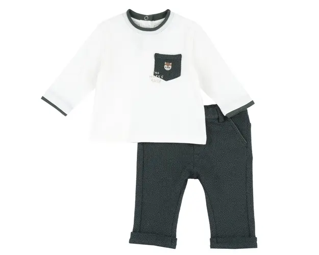 Costumas copii Chicco, bluza si pantaloni, kaki, 75979-67MFCO