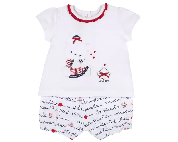 Costum copii Chicco, bleumarin cu model, 76458