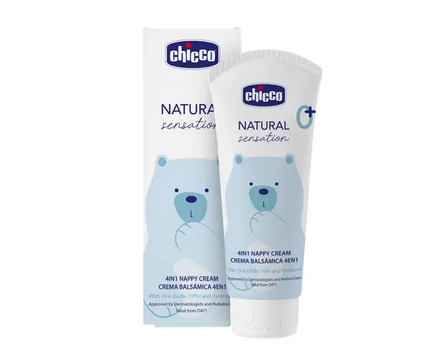 Crema reparatoare Chicco Natural Sensation impotriva iritatiilor de la scutec, panthenol si oxid de zinc 10%, 0luni+