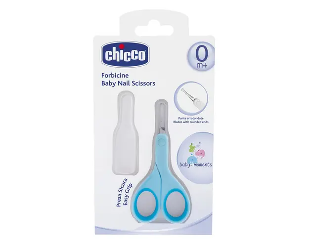 Forfecuta Chicco cu protectie, blue, 0luni+