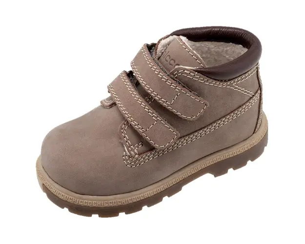 Ghete copii Chicco Centur, imblanita, piele, Maro, 62588-65P