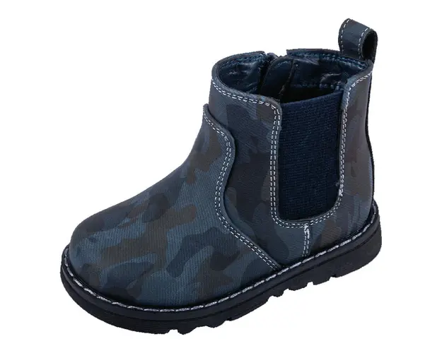 Ghete copii Chicco Farras lacuite, Albastru cu negru, 70017-65P