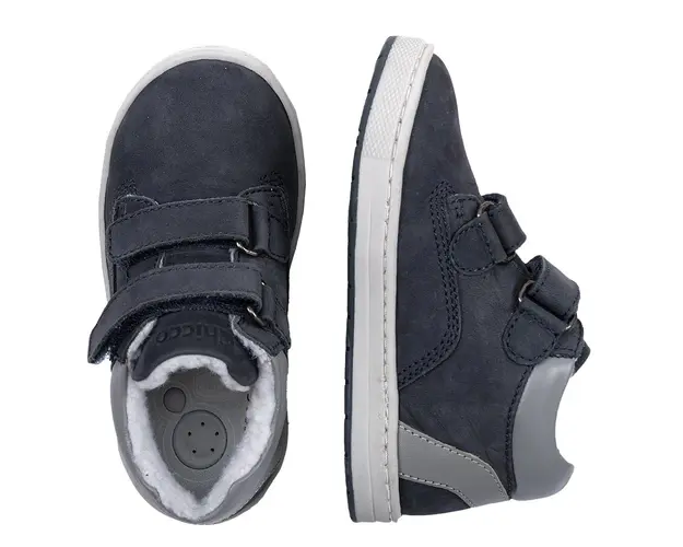 Ghete copii imblanite, piele, Chicco Cody, 66096-61P, Albastru