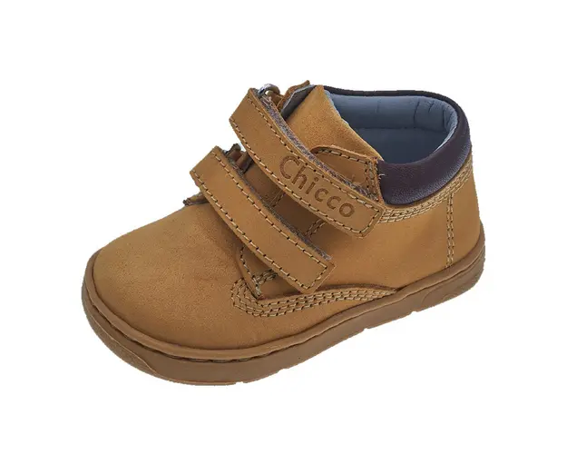 Ghete piele copii Chicco Gunde, Maro cu model, 70073-65P