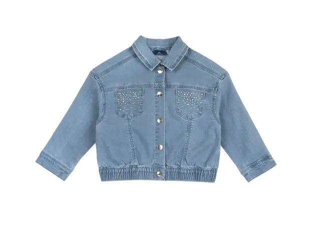 Jacheta copii Chicco din denim stretch, Bleu 2, 87809-66MC