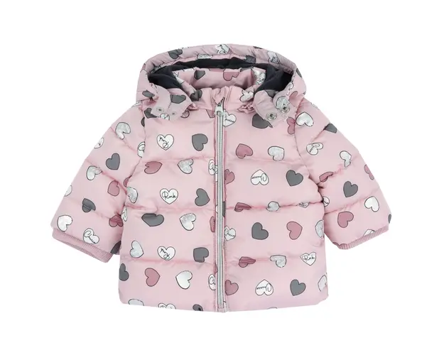 Jacheta copii Chicco matlasata cu gluga, roz prafuit, 87770-65MFCO