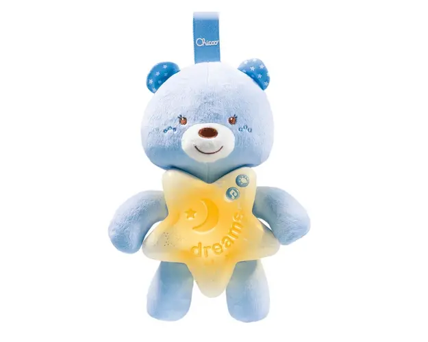 Jucarie Chicco pentru patut Ursuletul noapte buna, blue, 0luni+