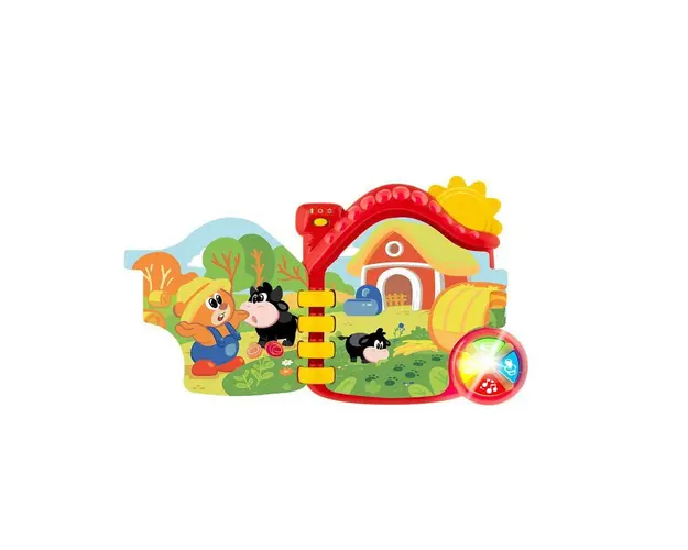 Jucarie electronica vorbitoare Chicco Carticica Ferma Animalelor, FR/EN, 6-36 luni