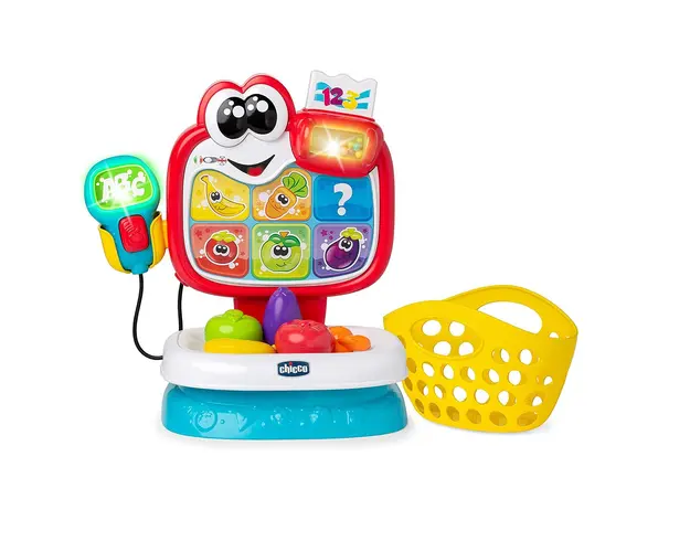 Jucarie electronica vorbitoare Chicco Casa de marcat Baby Market, IT/EN, 18luni-4ani