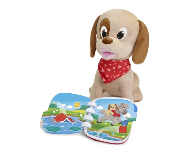 Jucarie interactiva Chicco, Catelusul povestitor Lucky, limba franceza, 18luni+