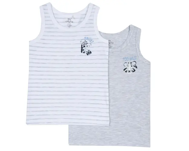 Maieu copii Chicco jerse, set 2 bucati, gri, 11576