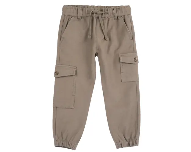 Pantaloni copii Chicco, bej cu alb, 07740-67MC