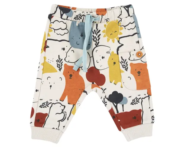 Pantaloni copii Chicco, bej cu model, 07757-67MFCO