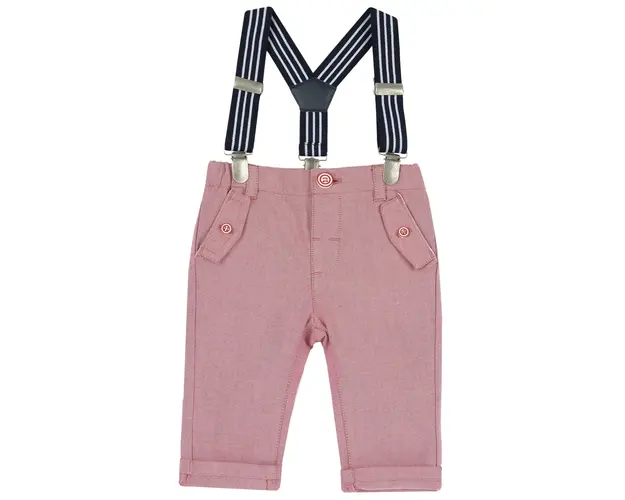 Pantaloni copii Chicco cu bretele, Rosu, 55729-66MFCO