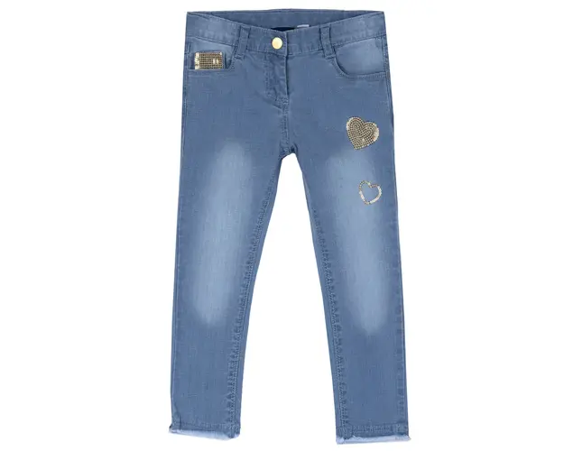 Pantaloni copii Chicco denim stretch, Albastru, 08836-64MC