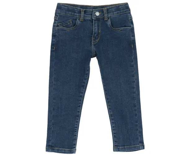 Pantaloni copii Chicco din denim stretch, Albastru Inchis, 05783-66MC
