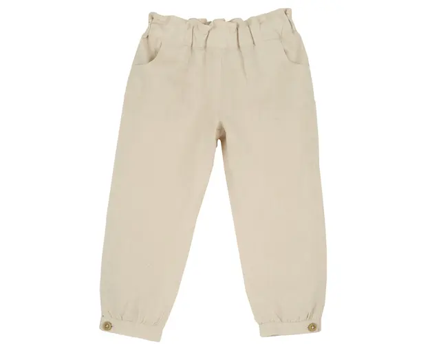 Pantaloni copii Chicco din in, Bej, 08851-64MC