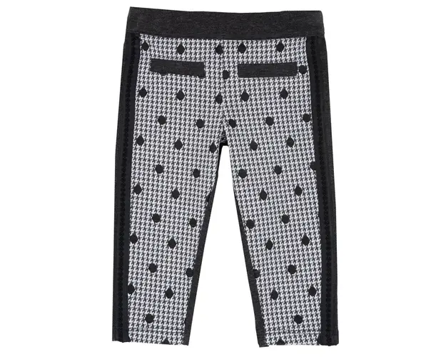 Pantalon lung copii Chicco, negru cu alb, 08266
