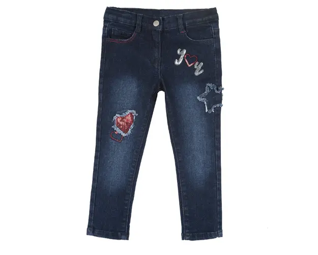 Pantaloni lungi copii Chicco, 08582-61MC, Albastru